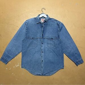 Vintage 90s Australian Outback Collection Men’s Denim Button Up Western XL